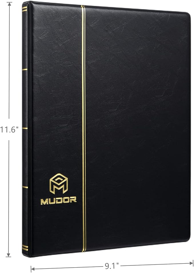 MUDOR Stamp Collecting Album, 6 Rows Pockets Stamp Book - Image 2