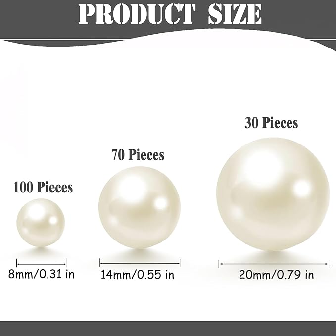 200 Pcs Vase Filler Beads White Pearl Beads - Image 3