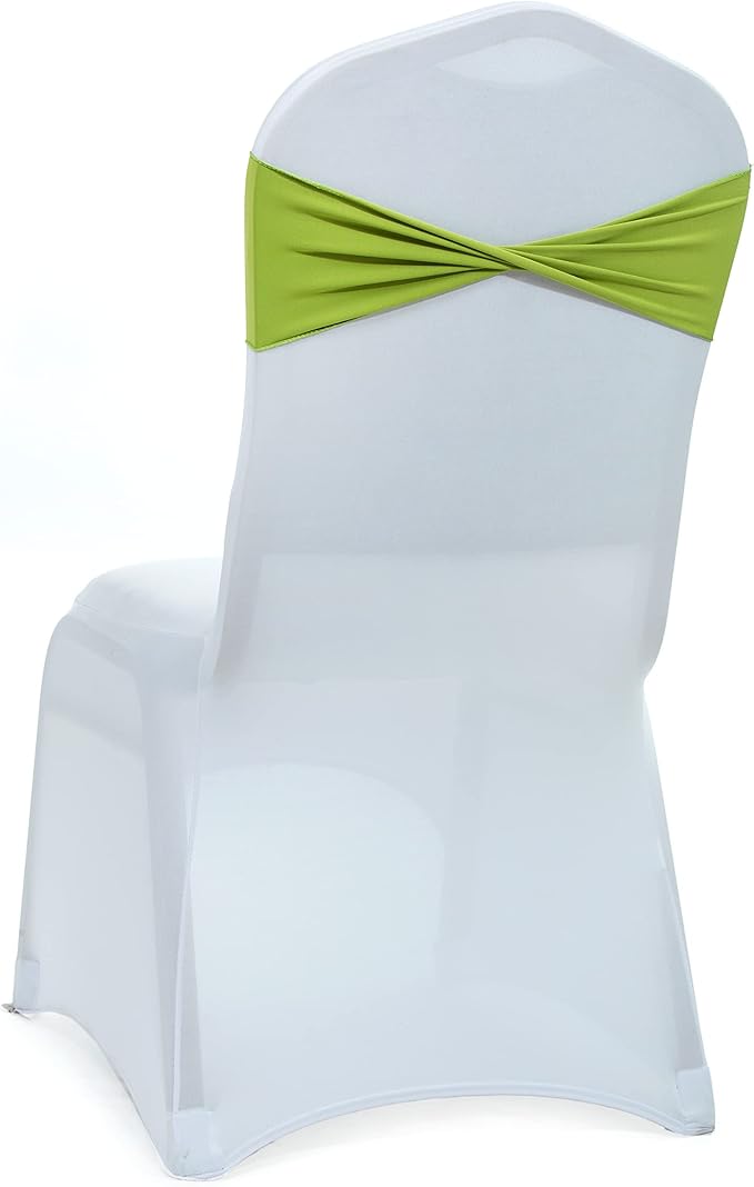 MDS Pack of 250 Spandex Chair Sashes Bows Elastic Stretch Dining Chair Bands - Image 3