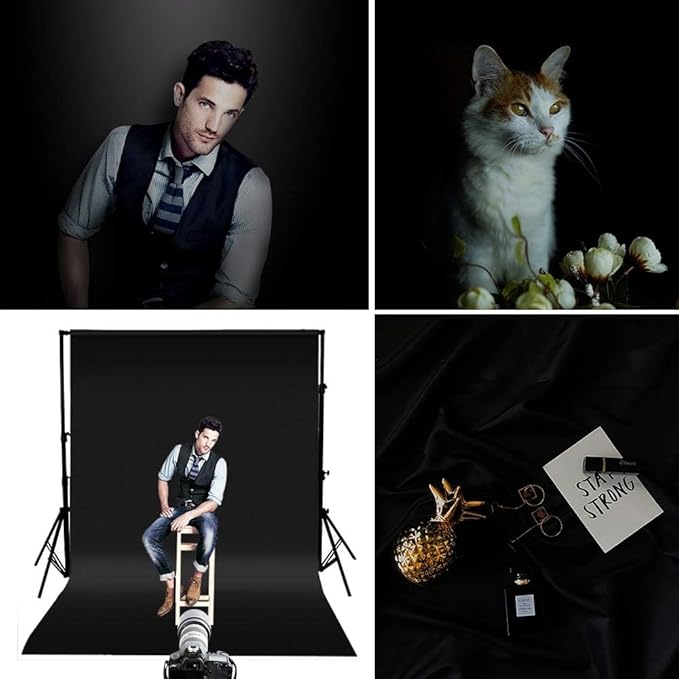 HEMMOTOP Black Photo Backdrop 10x12ft, Large Photography backdrops - Image 9