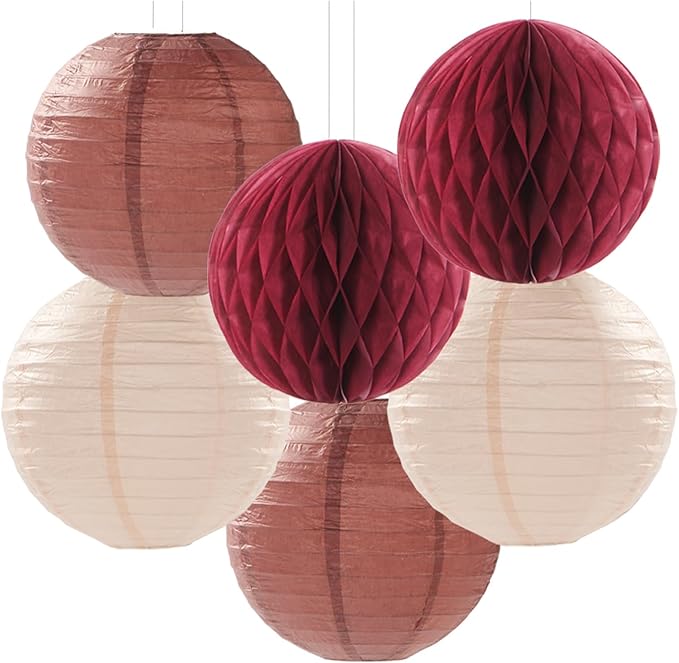Brown Burgundy Champagne Boho Party-Decorations - Image 3