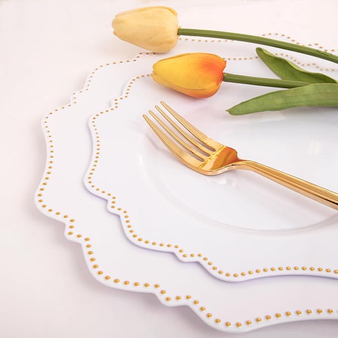 COLOSUS 175pcs Plastic Party Plates Disposable Plastic Dinnerware set. 25guests - Image 3