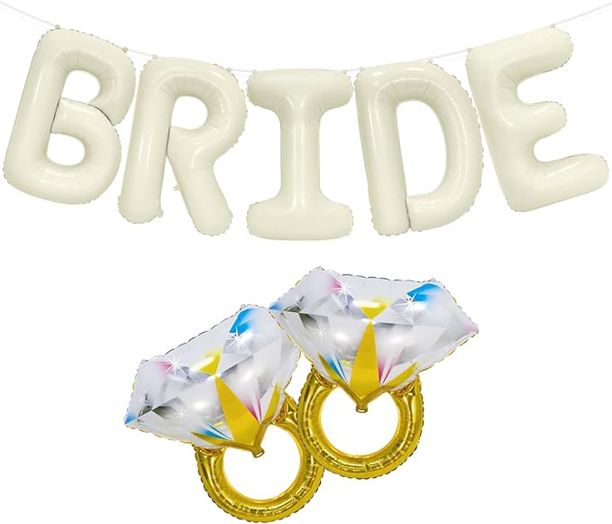 40 Inch Beige BRIDE Balloons Luxury Wedding Decor by Unknown
