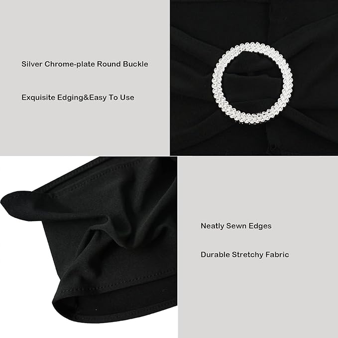 Spandex Chair Sashes Bands 30PCS Stretch Chair Ties Bows - Image 4