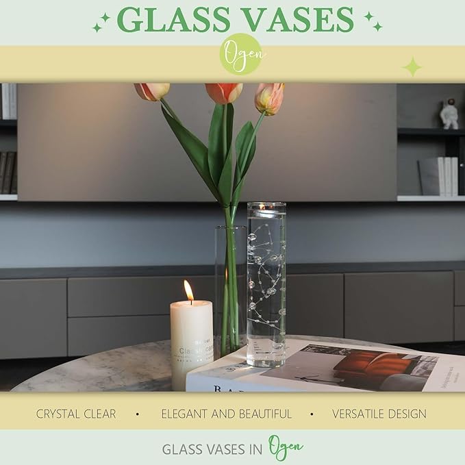 18pcs Glass Vase Cylinder Vases - Image 3
