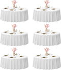 EMART Round Tablecloth White 132 inch Circular Polyester Table Cover by EMART