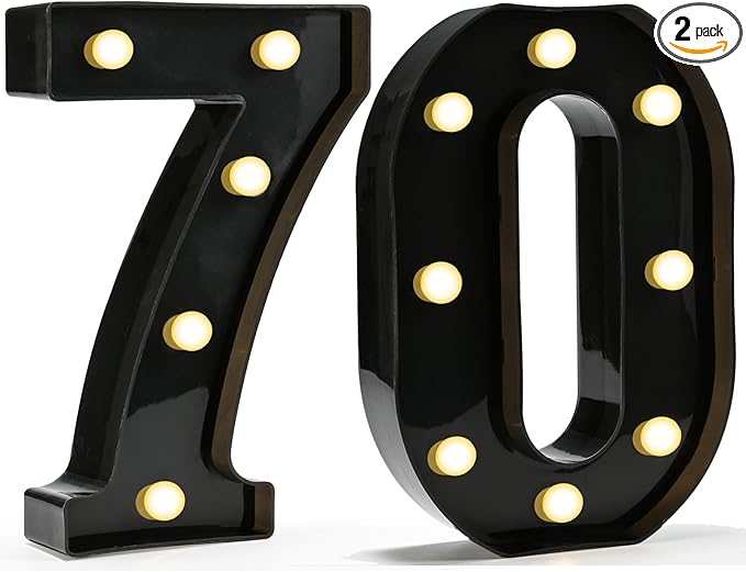 Pooqla Light Up Numbers, Lighted Marquee Number Sign by Pooqla