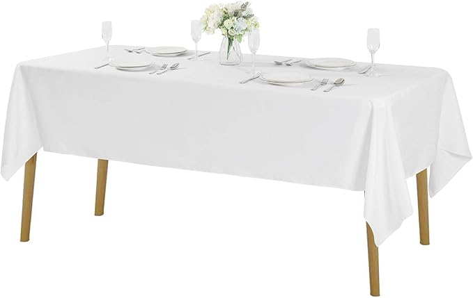 Rectangle Tablecloth 60x102 inch Washable Polyester Fabric Table Cloth by Cupuamon