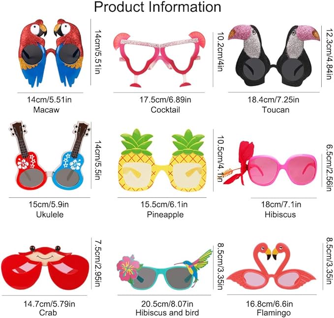 Ocean Line Luau Party Sunglasses - Image 3