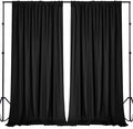 Sugargirl 10x10FT Black Backdrop Curtains Polyester Photo Backdrop Drapes by Sugargirl