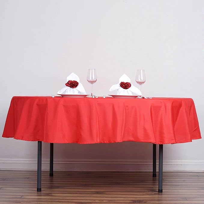 Efavormart Round Tablecloth, 90 Inch Stain & Wrinkle Resistant Washable Table - Image 2