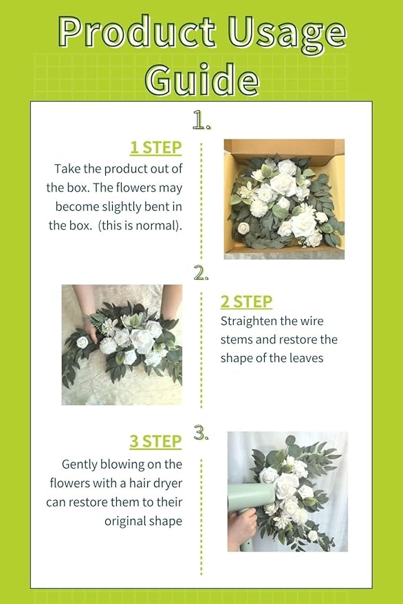 Wedding Sign Faux Flower Swag for Ceremony Party Reception Entrance Floral - Image 6