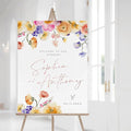 Floral Wedding Welcome Sign, Wildflower To Our Wedding Sign by Custom