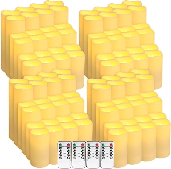 Set of 96 Flameless Led Battery Opeated Waterproof Outdoor Indoor Candles - Image 2