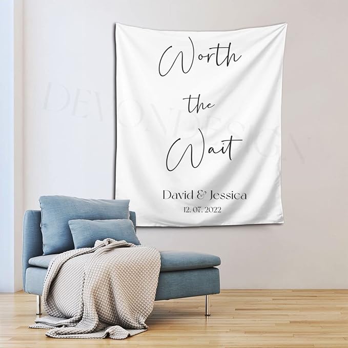 Worth The Wait Backdrop, Custom Tapestry - Image 7