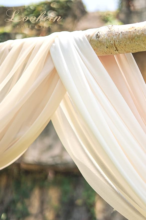 Lookein Chiffon Arch Fabric Drapes - Image 6