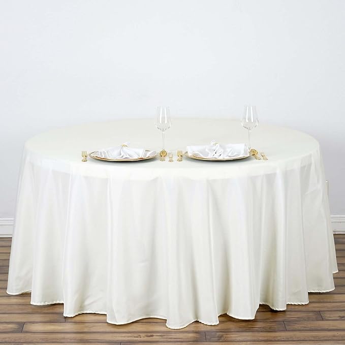 Efavormart Round Tablecloth, 120 Inch Stain & Wrinkle Resistant Washable Table by efavormart