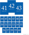 Andaz Press Royal Blue Table Numbers 41-60, 4x6-Inch Table Number Cards by AndazPress