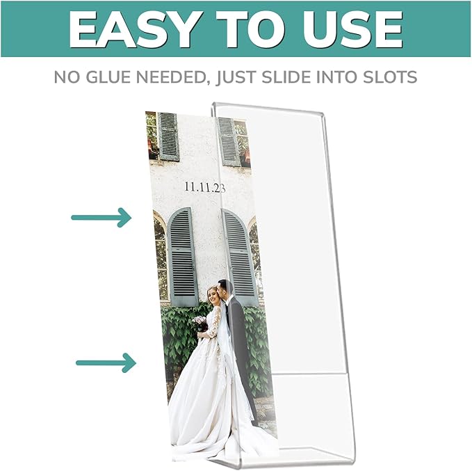 pbf PHOTO BOOTH FRAMES 2x6 Acrylic Sign Holder | 2 x 6 Vertical Stand Up - Image 5