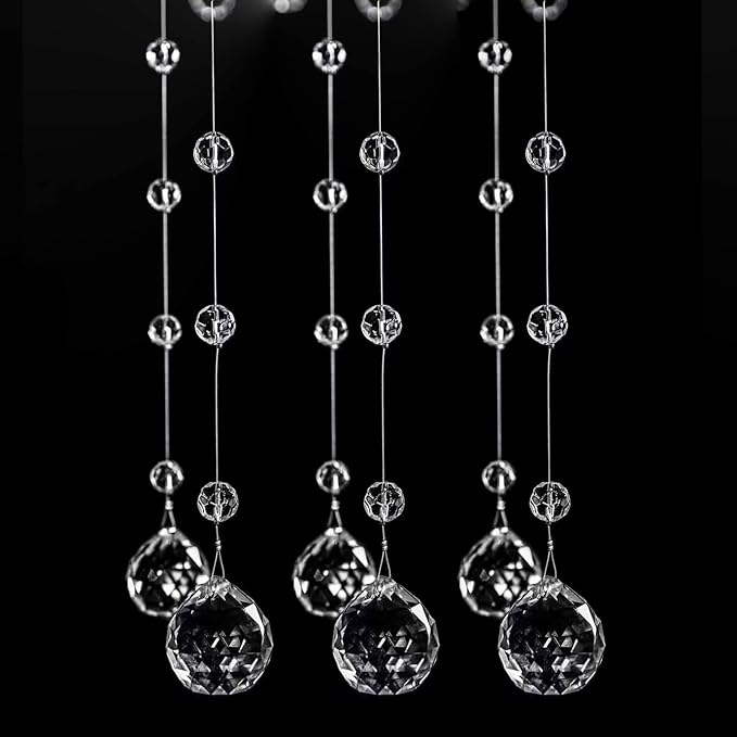 Crystal Beaded String Clear Glass Beads Garland Strands Hanging Wedding Arch by Boloban