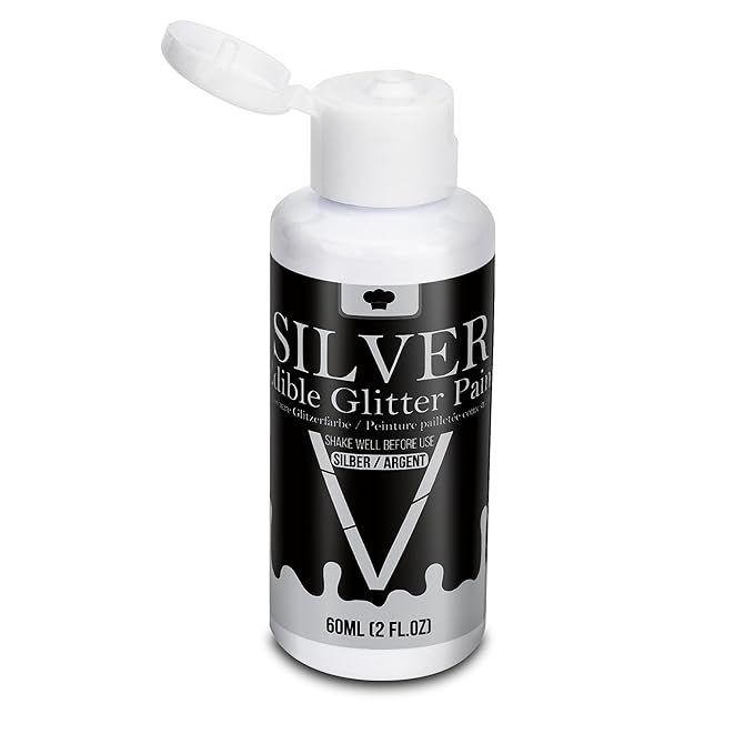 Edible Silver Glitter Paint by Vividye