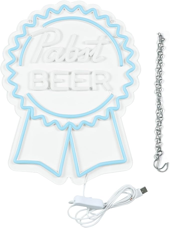 Pabst Beer Neon Signs for Wall Decor，LED Neon Lights Suitable for Man Cave Bar - Image 6