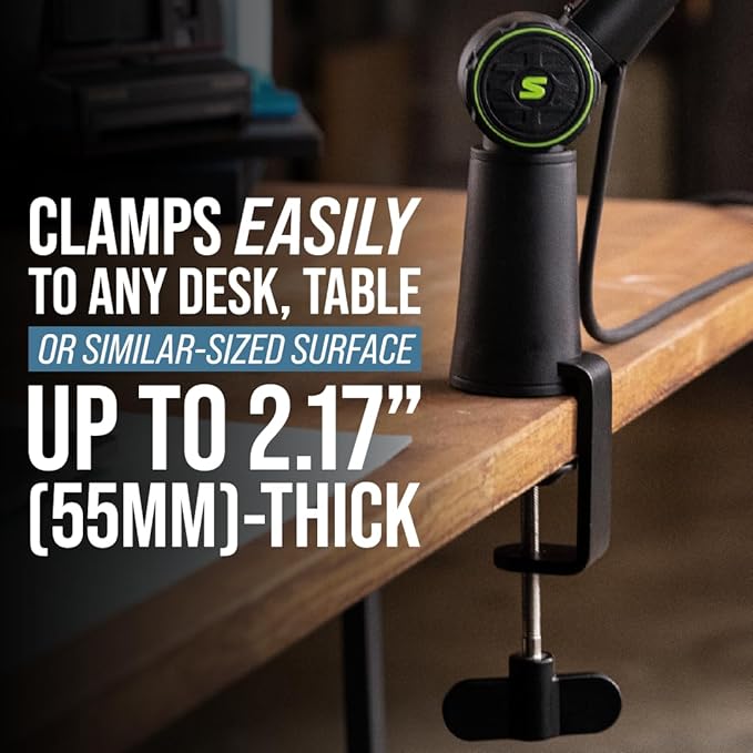 Shure by Gator Deluxe Articulating Desktop Podcasting Mic Boom Arm - Image 3