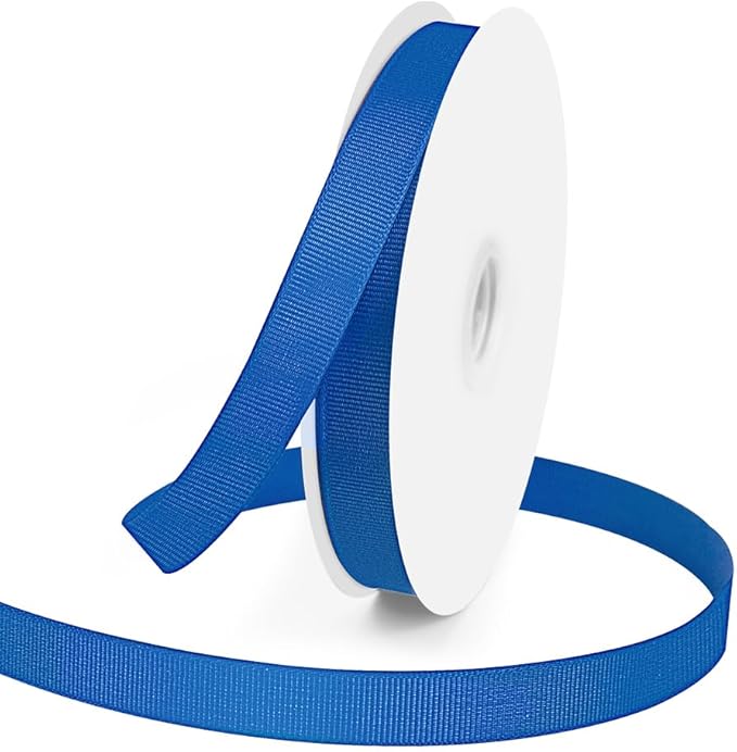 5/8" X 50 Yards Royal Blue Grosgrain Ribbon, Premium Grosgrain Ribbon by KMERLIFE