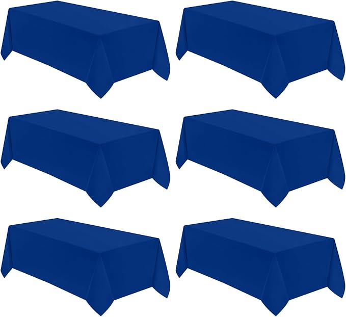 VidaFete Tablecloth 6 Pack 90*132inch Rectangle Table Cloth Polyester, Stain by VidaFete