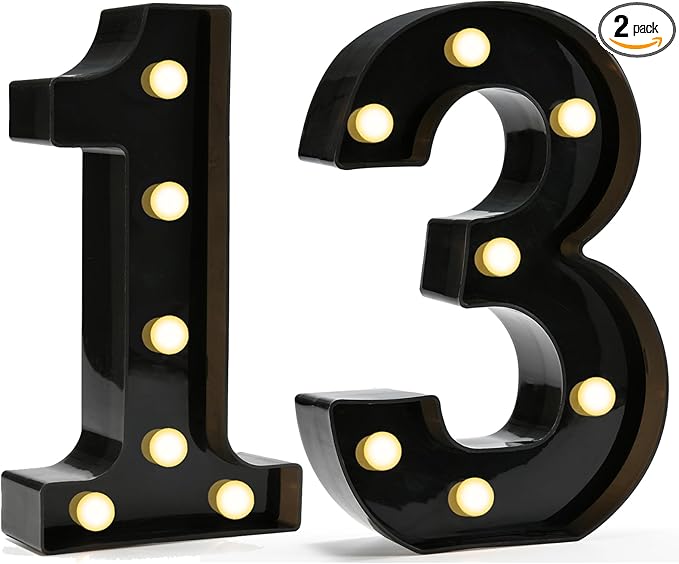 Pooqla Decorative Led Light Up Number Letters by Pooqla