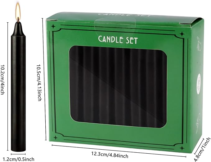 4 Inch, 40 Pack, Dripless Taper Candles, Smokeless Candles - Image 5