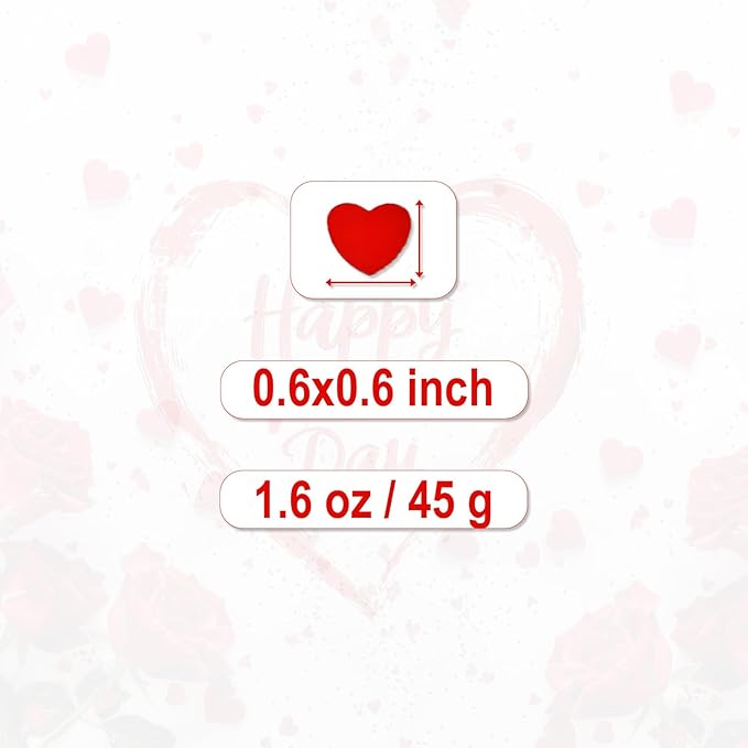 Red Heart Confetti – Shiny Foil Heart Table Scatter - Image 2