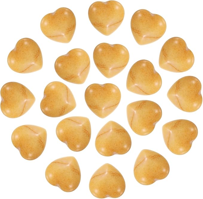 PATIKIL 20 Pcs Natural Heart Shaped Crystal Stone, 0.6 Inch Mini Polished Love by PATIKIL