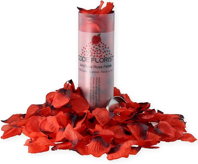 CODE FLORIST 1100 PCS Dark-Red Silk Rose Petals - Image 2