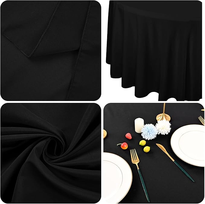 12 Pack 120 Inch Round Tablecloth, Washable Tablecover - Image 6