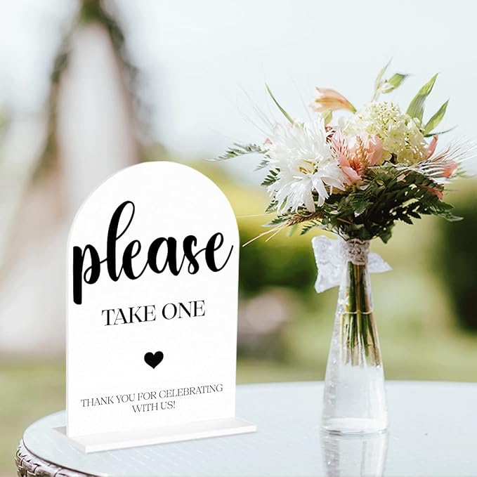 Please Take One Sign, Wedding Engagement Bridal Shower Baby Shower Decor - Image 4