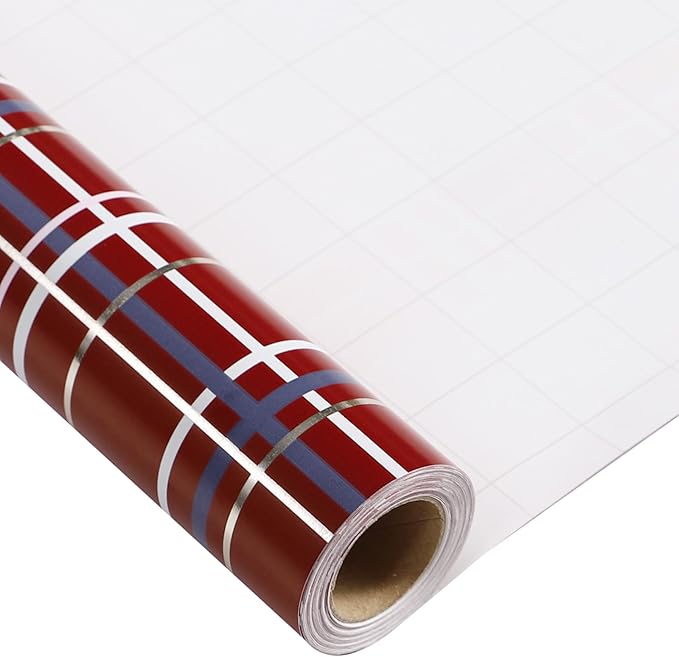 LeZakaa Christmas Red Wrapping Paper Roll, Buffalo Plaid Red - Image 7