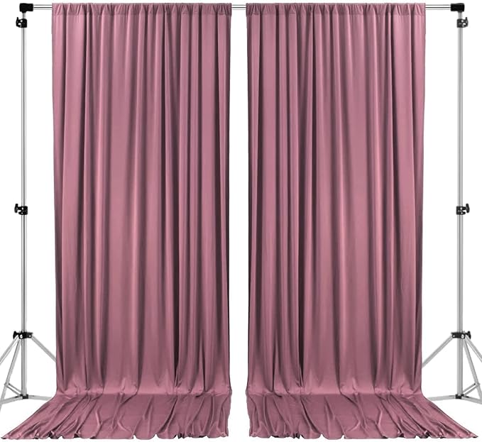 AK TRADING CO. 10 feet x 10 feet Dusty Rose Polyester Backdrop Drapes Curtains by Fabrics%7CEventDecor%7CCrafts%7CUpholsteryFoam