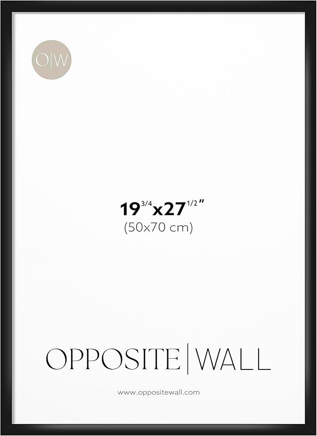 Opposite Wall - 20x28 in, 50x70 cm - Black Picture Frame - Lightweight by OppositeWall