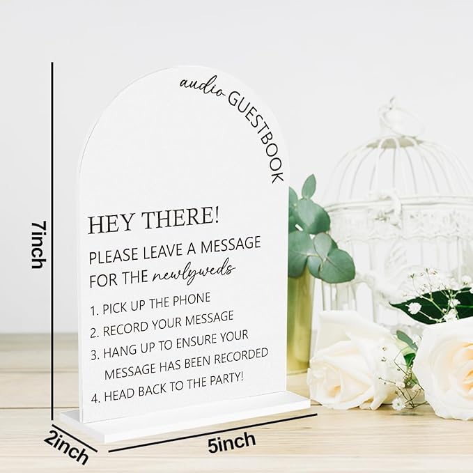 2Pcs Audio Guest Book Sign Cards and Gifts Sign - Image 2
