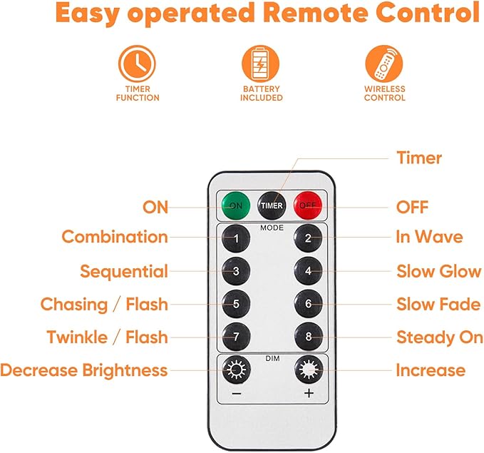 4 Pack 65.6 Ft. Battery Operated Outdoor String Lights - Image 4