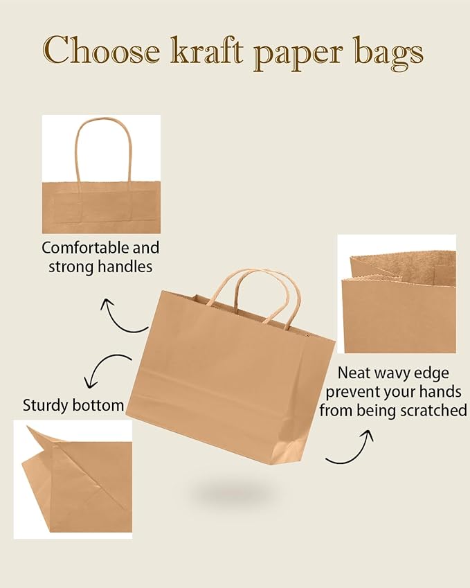 qiqee 13"x4.5"x10" Large Gift Bag - Image 2