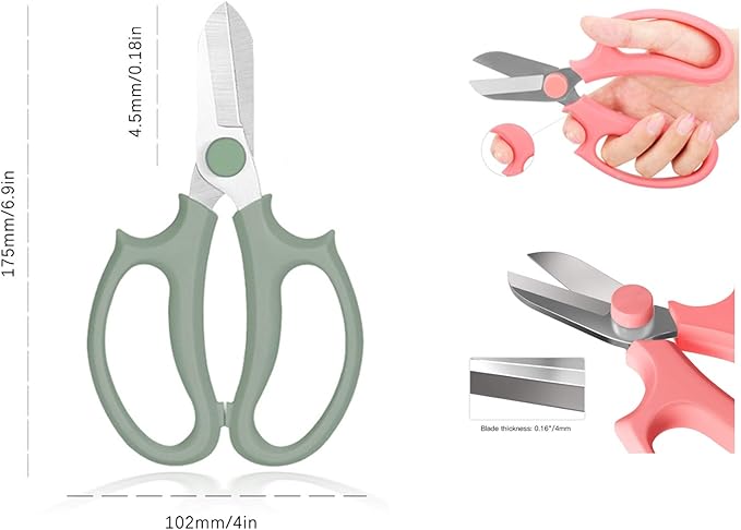 Leize Flower Scissors, Premium Thickened Stainless Steel Floral Shears - Image 2