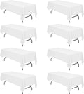 BRILLMAX 8 Pack White Tablecloths by BRILLMAX