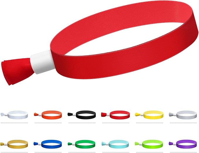 Green-Power America 100 Pcs Cloth Event Wristbands, Event Wristbands, Colored by Green-PowerAmerica