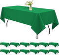 12 Pack Green Tablecloths for Rectangle Tables 60 x 126 Inch Polyester by REWOMC