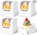 JCD 120 Packs Individual Cupcake Box White by JCD