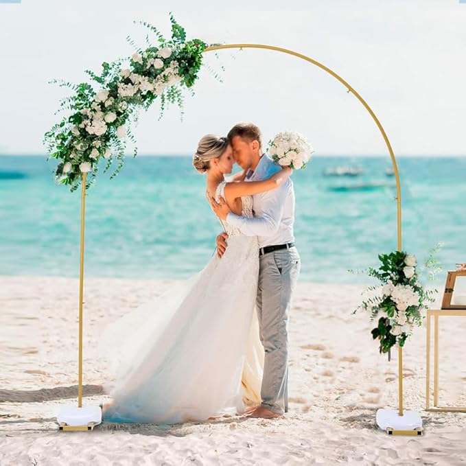 Vincidern Wedding Arch Backdrop Stand 7.8FT, Party Balloon Arch Stand - Image 8