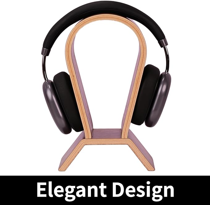 Wood Headphone Stand for Desk - Image 3