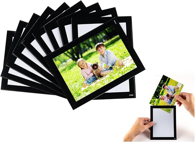 Magnetic Picture Frames with Black Border, Magnet Photo Frame Pockets/Postcard by MagneticPictureFrameandMagneticLabels